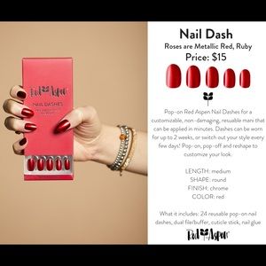 Red Aspen Nail Dashes